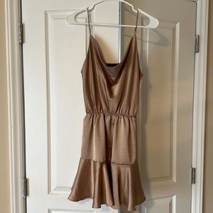 Gold dinner party dress